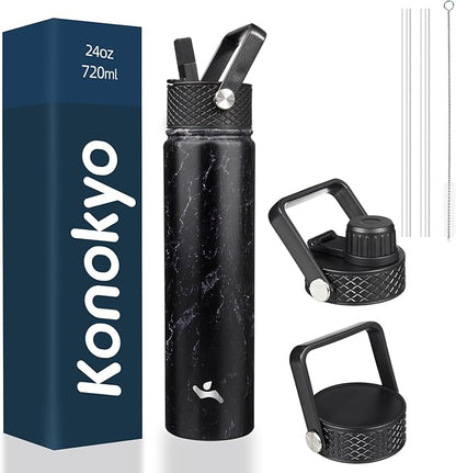 Konokyo Insulated Water Bottle 24oz Stainless Steel Sport Bottles by Konokyo