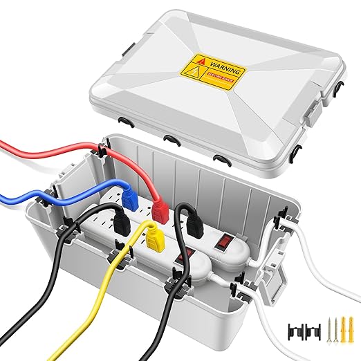 NineLeaf Large Outdoor Electrical Box Waterproof, IP54 Weatherproof Extension by NineLeaf