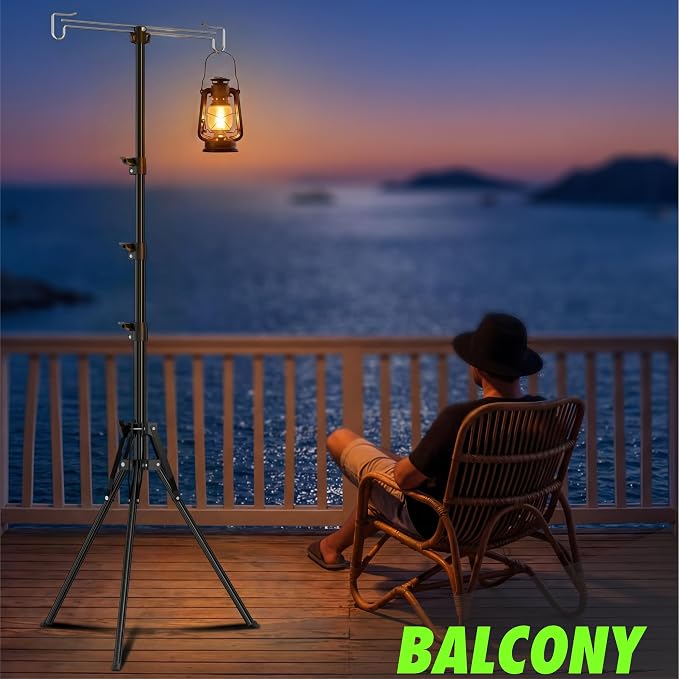 Telescopic Height Adjustable Camping Lantern Tripod Stand - Image 7