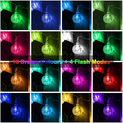 Metaku RGB Globe String Lights Battery Operated 26ft 60LED Fairy String Lights - Image 6