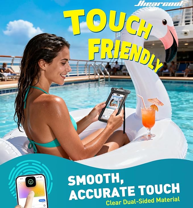 Hiearcool Waterproof Phone Pouch, Waterproof Beach Bag Compatible - Image 4