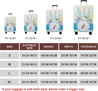 WUJIAONIAO Travel Luggage Cover Baggage Suitcase Cover Protector Skins 18-32 - Image 5