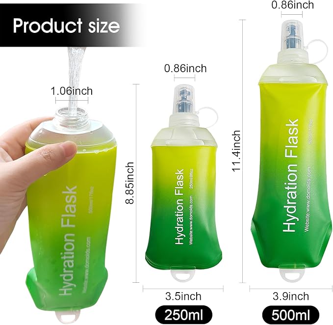 WILDREEDS 500ml Soft Flask, TPU Collapsible Soft Water Bottle - Image 5