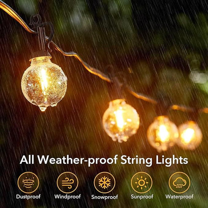 Brightown Outdoor String Lights, 100FT 50+2 G40 Bulbs Shatterproof Patio Lights - Image 6