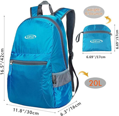 G4Free 20L Lightweight Packable Backpack Travel Hiking Daypack Foldable Backpack - Image 7