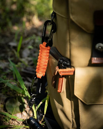 Paracord Braided Carabiner Keychain Lanyard Strap, Hanger Stroller Hook w/2 - Image 2