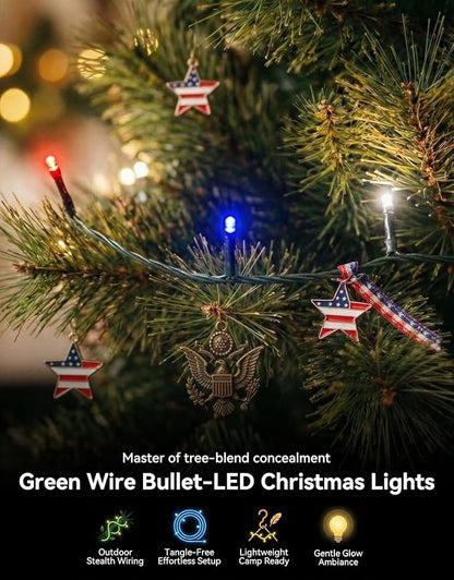 LitHome 4th of July Decorations Outdoor Waterproof, 99FT 300 LED String Lights - Image 6