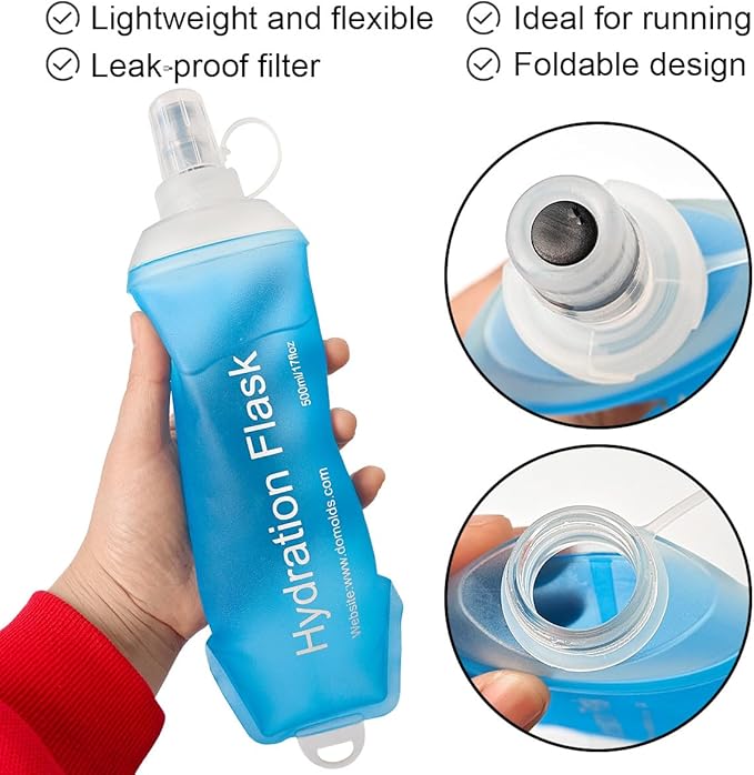 WILDREEDS 250ml Soft Flask, TPU Collapsible Soft Water Bottle - Image 2