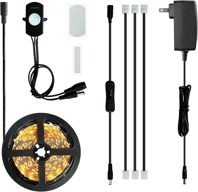 Sensky 19.7ft/6m Motion Activated LED Strip Light Kit Flexible LED Strip Motion by Sensky