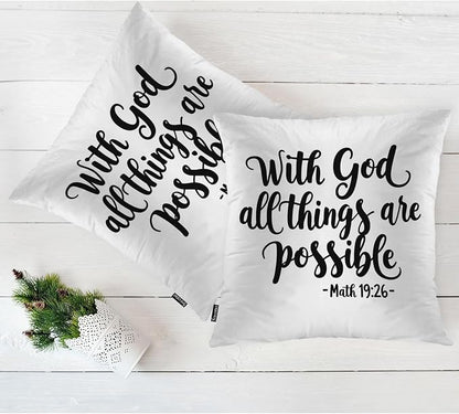 Swono Home Decorative Throw Pillow Covers Bible Quote, Hope - Image 5