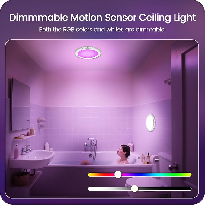 2 Pack Motion Sensor Rechargeable Shower Lights - Image 4
