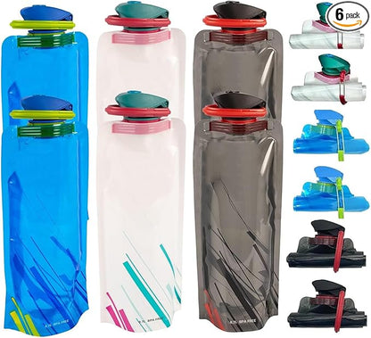 6 Pack Collapsible Water Bottles by LuLuya