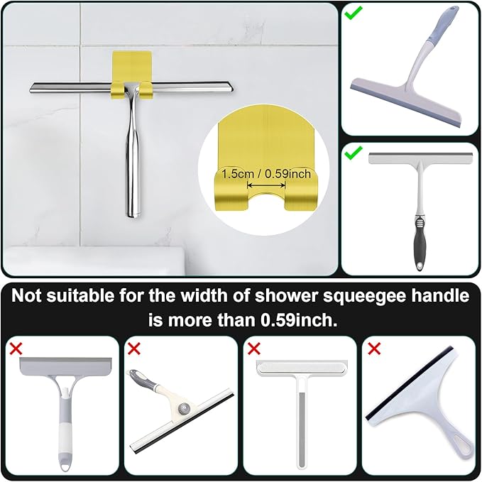 CGBE 4 Packs Shower Hooks for Inside Shower, Self Adhesive Shaver Holder Hanger - Image 6
