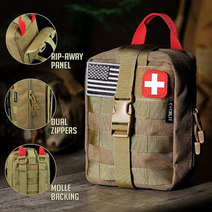 EVERLIT 250 Pieces Survival First Aid Kit IFAK EMT Molle Pouch Survival Kit - Image 4