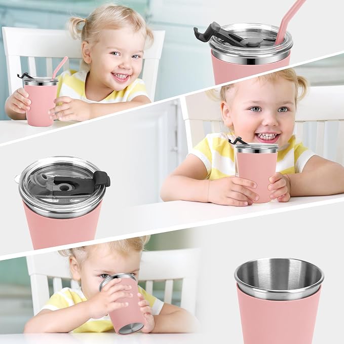 Kids Cups with Straws and Lids Leak Proof, 12oz Sippy Cups - Image 6