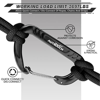 AUTMATCH Carabiner Clips, 4 Pack - Image 5