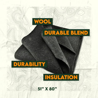 SE 51"x 80" Multipurpose Gray Wool Blanket - Image 6