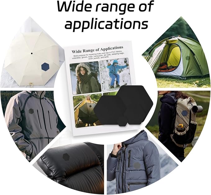 J.CARP 16PCS Nylon Repair Patches, Self Adhesive & Waterproof Patches, Nylon - Image 5