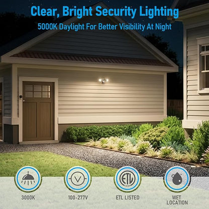 LEONLITE COB LED Security Light, Motion Sensor Outdoor Lights, Dusk to Dawn - Image 4