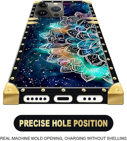 Compatible with iPhone 16 Pro Max Case, Starry Sky Colourful Mandala Luxury - Image 5