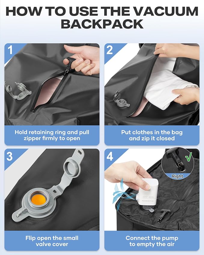 coofay Vacuum Backpack Travel - Image 4