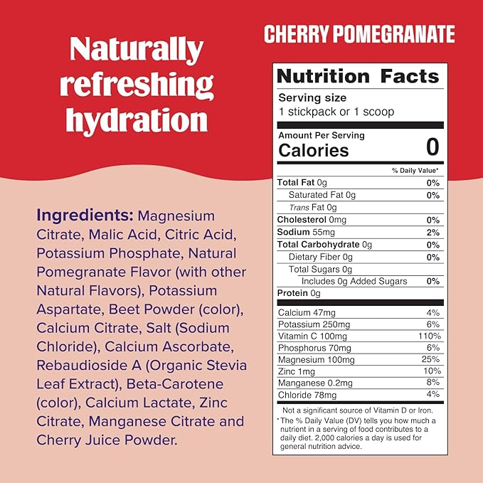 Ultima Replenisher Daily Electrolyte Powder – Cherry Pomegranate, 20 Stickpacks - Image 3