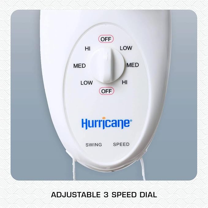 Hurricane 18" Supreme 90-Degree Oscillating Wall Mounted Fan - Image 5