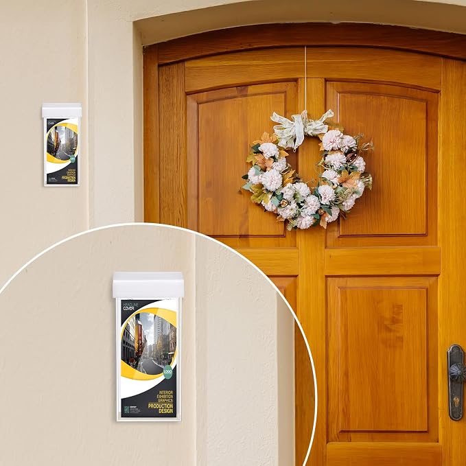Remerry Acrylic Outdoor Brochure Holder 4 x 9 Inch Waterproof Wall Mount - Image 2