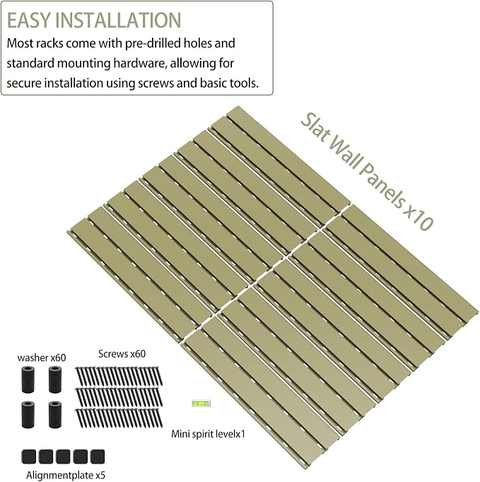 Gun Racks for Wall, Heavy-Duty Aluminium Slatwall Panels Gun Wall Mount Storage - Image 4