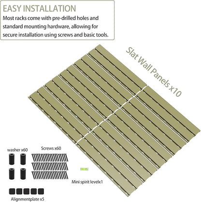 Gun Racks for Wall, Heavy-Duty Aluminium Slatwall Panels Gun Wall Mount Storage - Image 4