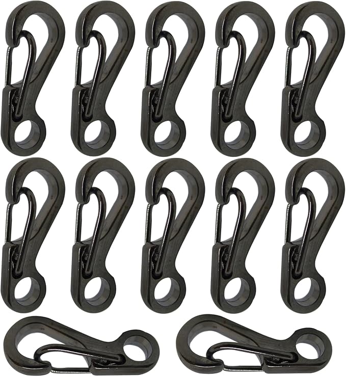 Mini Carabiner Clips with Metal Spring Wiregate Hook and Little Eye Hole by Bytiyar