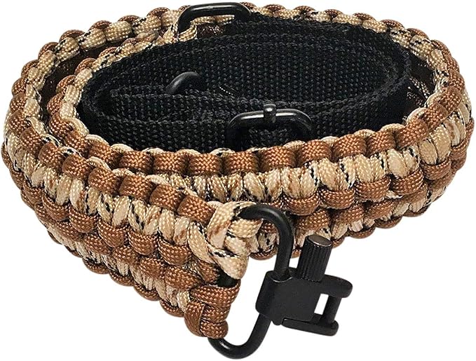 Extra Wide Gun Sling Paracord 550 Adjustable w/Swivels - Image 2