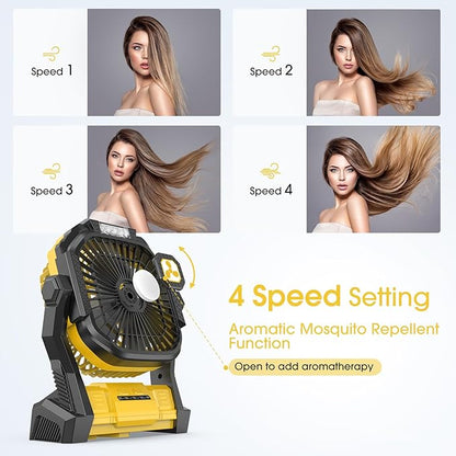 ONLYNEW Portable Fan Rechargeable, 20000mAh Cordless Battery Powered Fan - Image 3