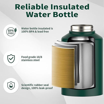 WATERSY Half Gallon Water Bottle Insulated, BPA Free&Leak Proof, 64oz Stainless - Image 3