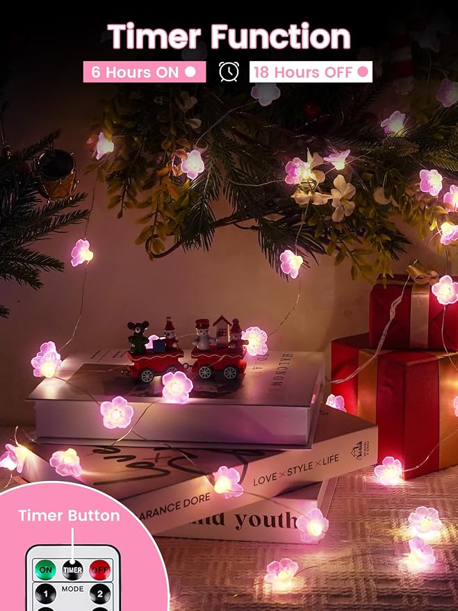 Cherry Blossom Flower String Lights - Image 4