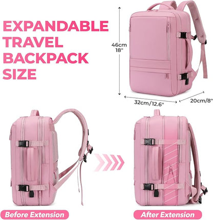 Rcrirth Travel Backpack for Women | Expandable Carry On Backpack - Image 3