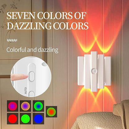 Rechargeable Motion Sensor Night Light, Magnetic RGB Color Changing LED Ambient - Image 3