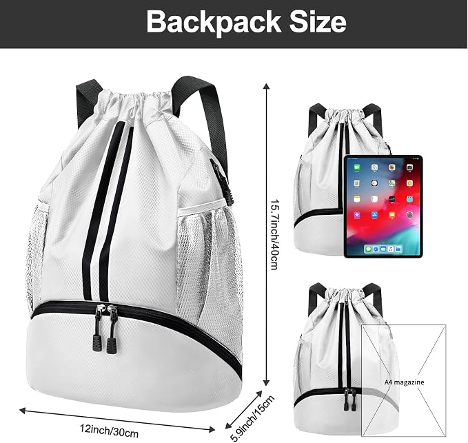 Hoedia Sports Drawstring Backpack - Image 2