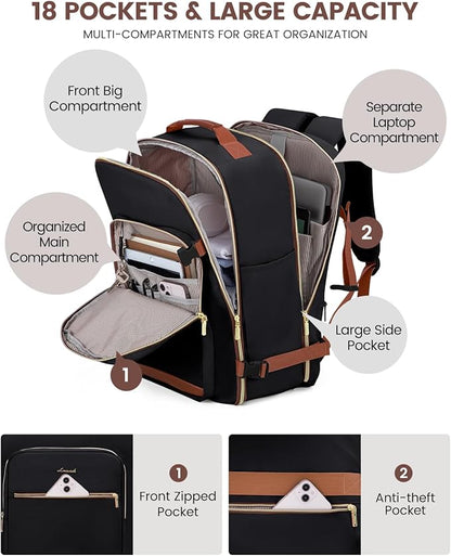 LOVEVOOK 50L Travel Backpack for Women & Men, Airline Approved Carry On Luggage - Image 3