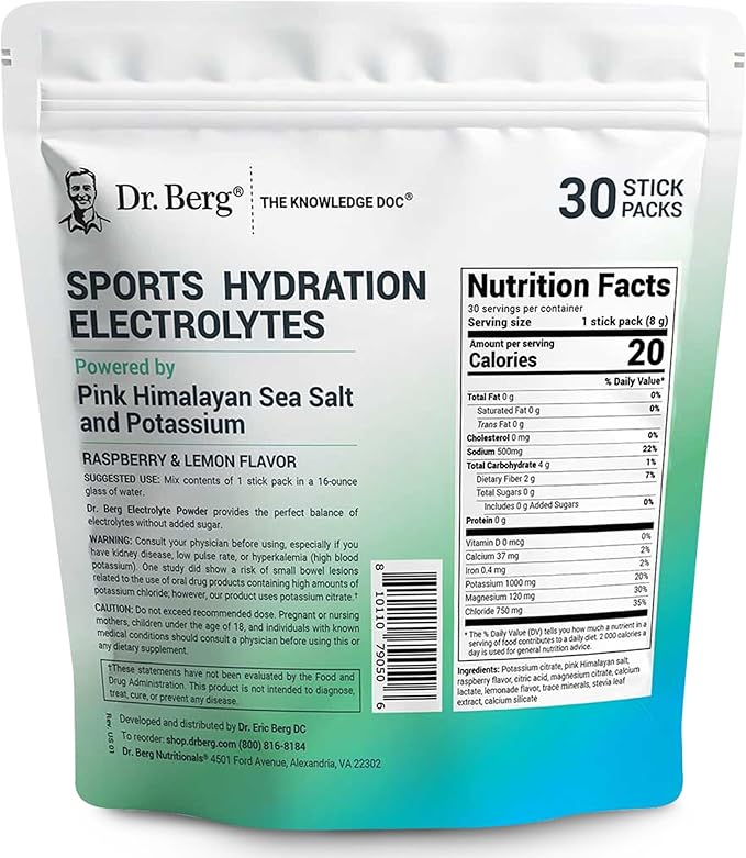 Dr. Berg Sports Hydration Electrolytes Powder w/More Salt - Image 2