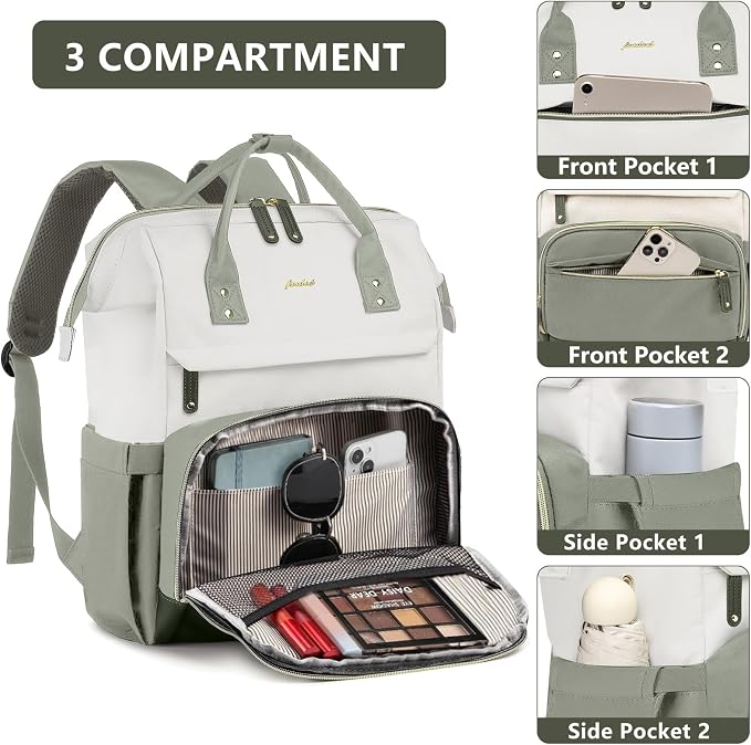Focdod Laptop Backpack for Women Work Bag - Image 2