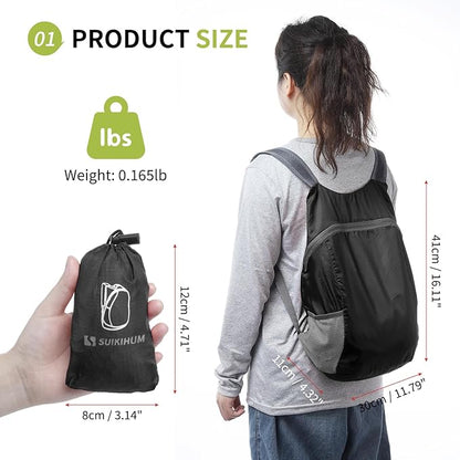20L Ultra Hiking-Daypack Lightweight Foldable Travel Packable Backpack - Image 3