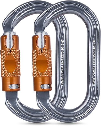 SOB Heavy Duty Steel Carabiner Clips -Auto Locking Climbing Carabiner, by SOB