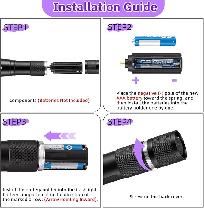 6Pack Small UV Flashlight Black Light, 395nm UV Light Flashlights, Portable LED - Image 6