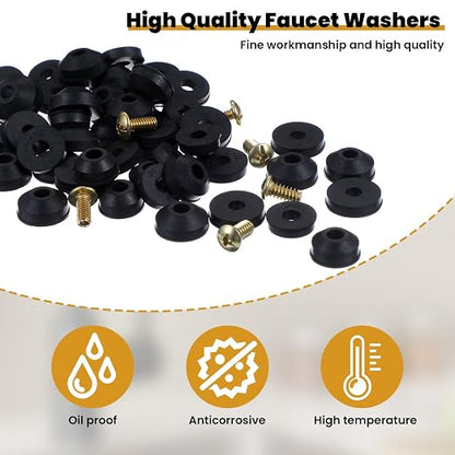 Xindojuz 58 PCS Hose Bib Repair Kit, Outdoor Faucet Washers Assorted Kit - Image 4