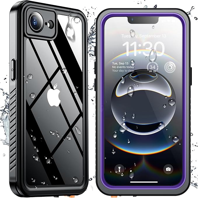 SPIDERCASE for iPhone 16e Case/iPhone 17e Case Waterproof, Built-in Screen & by SPIDERCASE
