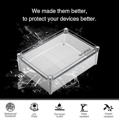 QILIPSU Outdoor Junction Box IP67 Waterproof Project Box ABS Plastic - Image 3