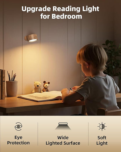 LED Wall Mounted Lights, Rechargeable Wall Sconce Lamps, 3 Color Temps & Remote - Image 4