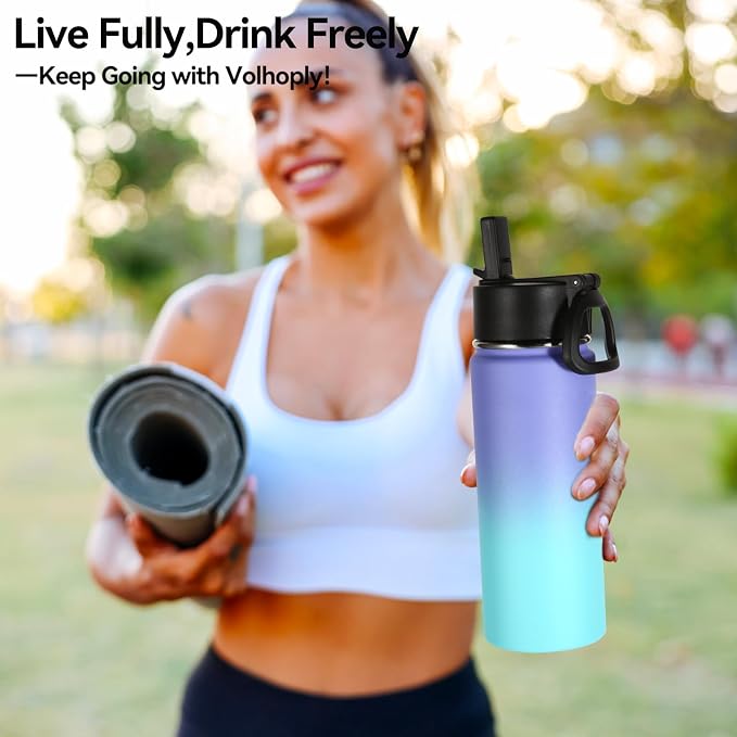 Volhoply 18oz Kids Insulated Water Bottle, Stainless Steel Water Bottles - Image 7