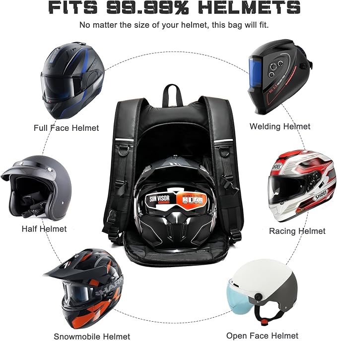 Motorcycle Backpack, waterproof helmet backpack - Image 4
